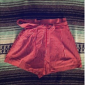 Red & white “paper” shorts